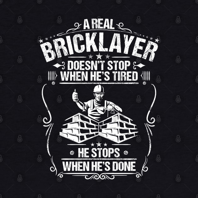 Bricklayer Mason Brickmason Blockmason by Krautshirts